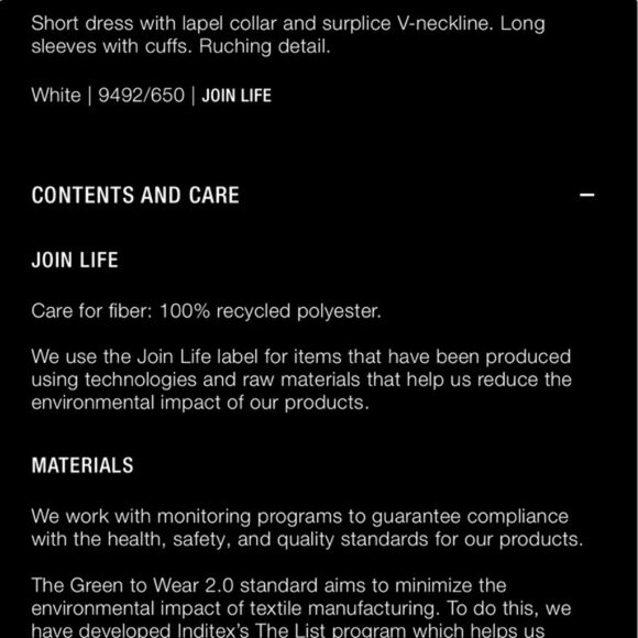 Zara white short satin effect dress. Size XS. - Picture 6 of 7